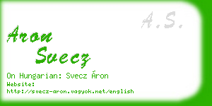 aron svecz business card